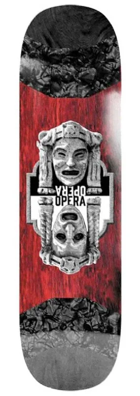 Skateboard Deck for Skate Competitions-Opera Twins EX7 Pop Slick Deck Red/ Black Skateboard Deck - 8.5"