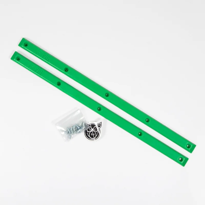 Lightweight Yet Strong Skateboard Rails-Pig Wheels - Pig Skateboard Rails - Green