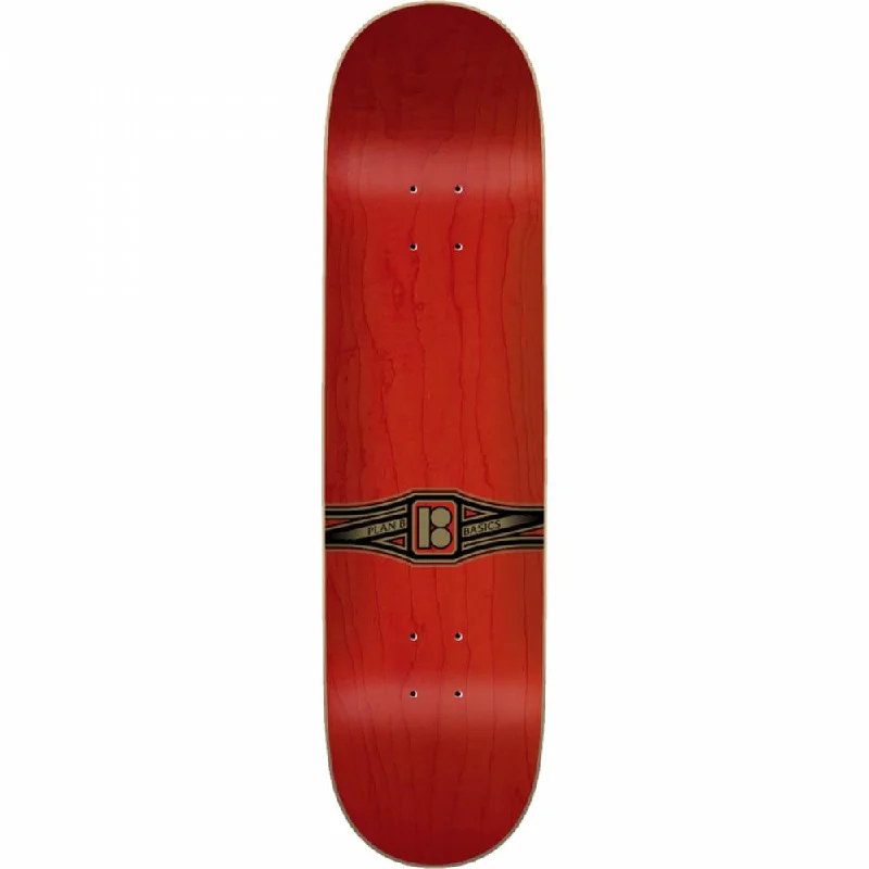 Skateboard Deck for Nature Trails-Plan B Basics Red 8.25" Skateboard Deck