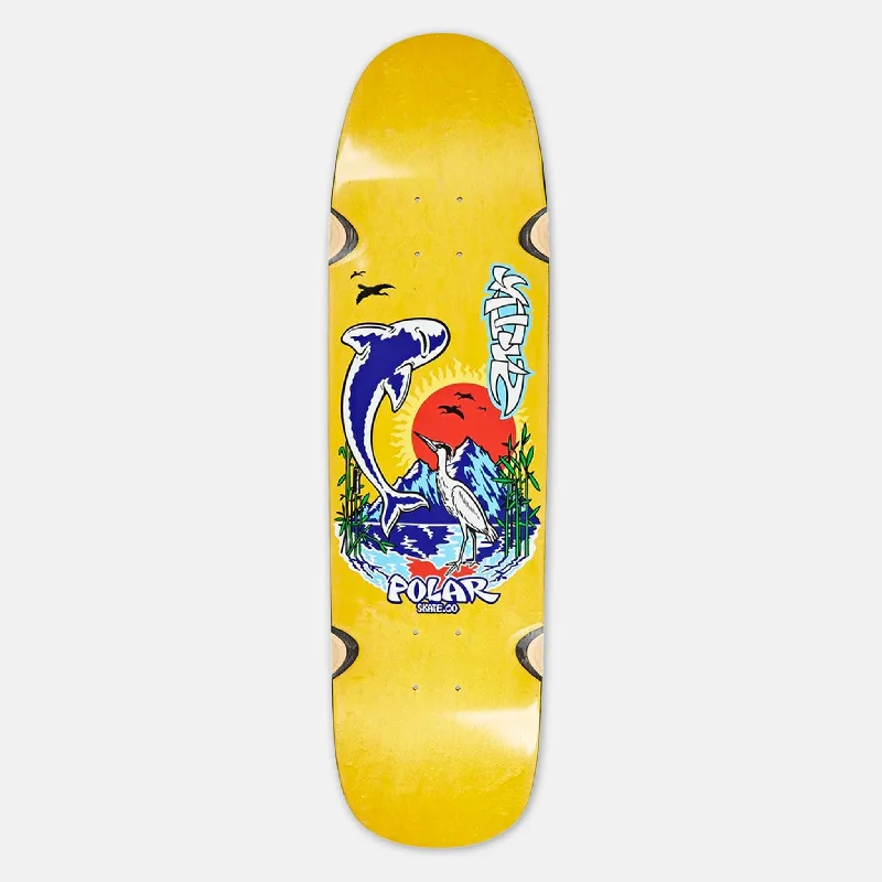 Skateboard Deck with Kicktail-Polar Skate Co. - P9 8.625" Shin Sanbongi Mt. Fuji Skateboard Deck - Various Stains