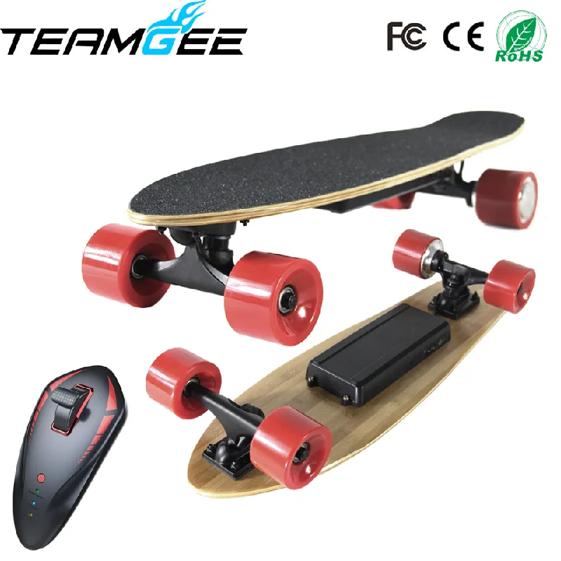 Skateboard for Freeride-Portable Single Motor Electric Moterized Longboard 4 Wheels Electric Skateboards with Wireless Remote Controller Dropshipping