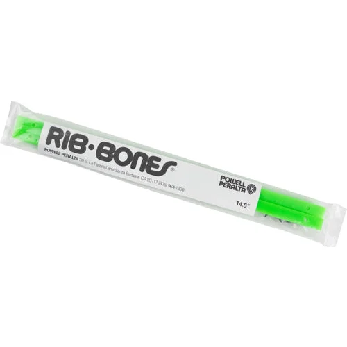 Skateboard Rails With Built-In Wax Strip-Powell Peralta 14.5" Rib-Bones - Lime Green Rails