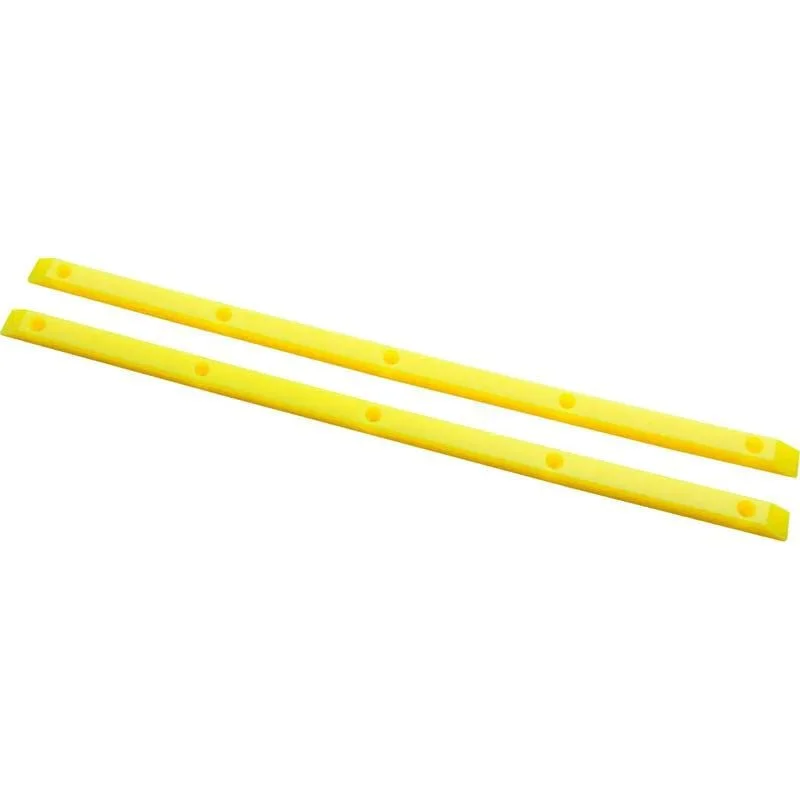 Skateboard Rails With Extra Grip-Powell Peralta 14.5" Rib-Bones Yellow Skateboard Rails 2pk