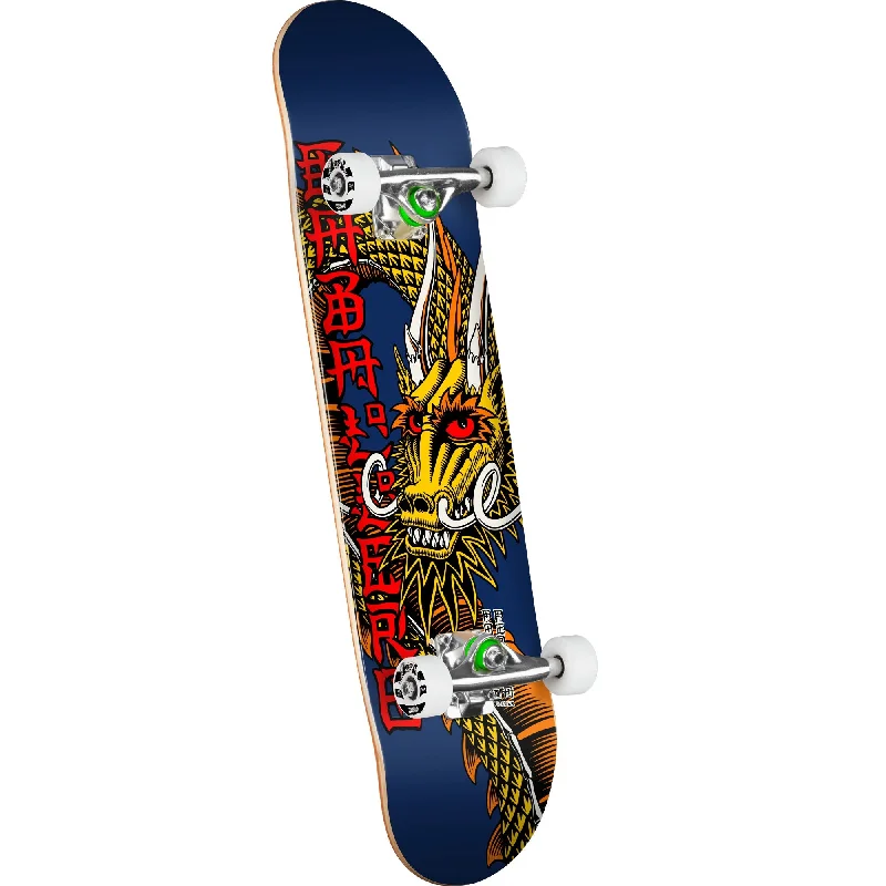 Skateboard with Unique Graphics-Powell Peralta Cab Ban This Birch Skateboard Complete - 7.5" Navy