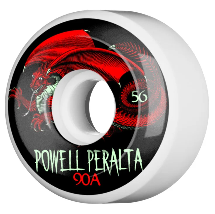 Skateboard Wheels with Wide Profile-Powell Peralta Oval Dragon Skateboard Wheels 56mm 90A