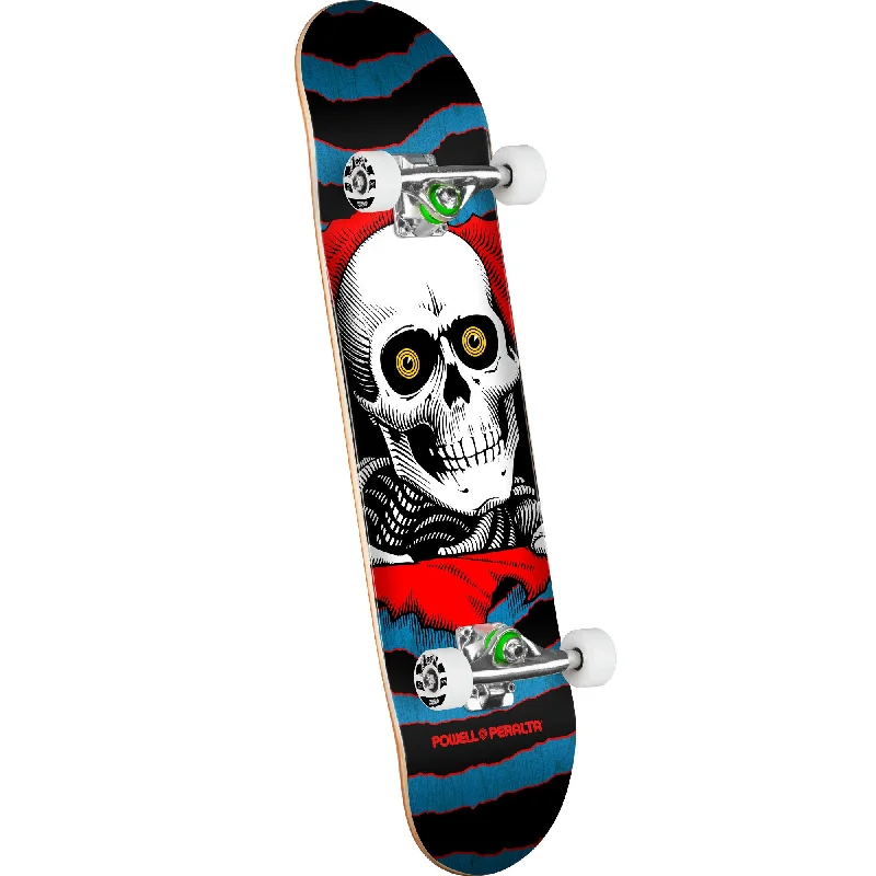 Skateboard for City Cruising-Powell Peralta Ripper Birch Skateboard Complete - 7.5" Blue/Red