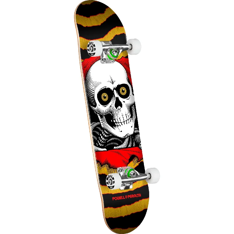 Skateboard with UV Print-Powell Peralta Ripper Birch Skateboard Complete - 7.75" Yellow/Red