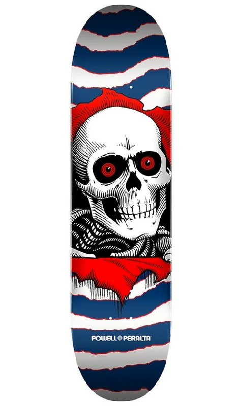 Skateboard Deck with Glossy Finish-Powell Peralta Ripper Navy Deck 7.75in