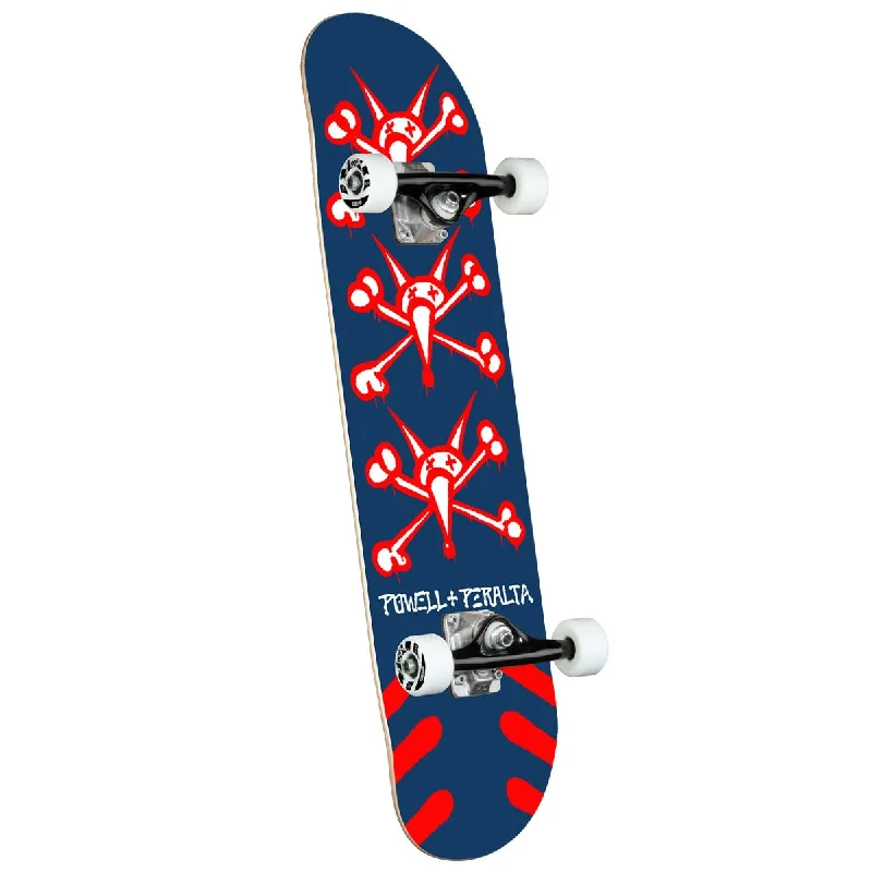 Skateboard with Custom Engraving-Powell Peralta Vato Rats One Off Birch Skateboard Complete - 8.25" Navy