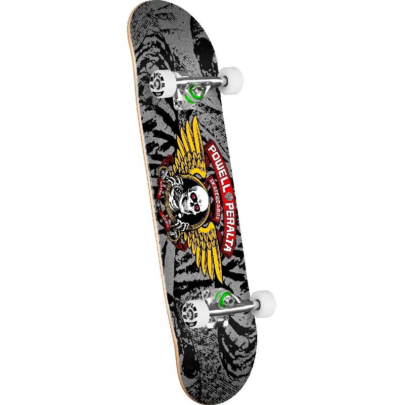 Skateboard for Daily Commuting-Powell Peralta Winged Ripper Birch Skateboard Complete - 7.0" Black/Silver