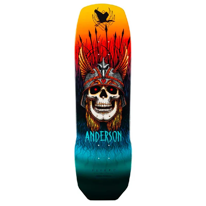 Skateboard Deck with Modern Aesthetics-Powell Peralta Andy Anderson Heron Skull Flight Skateboard Deck - 9.13"