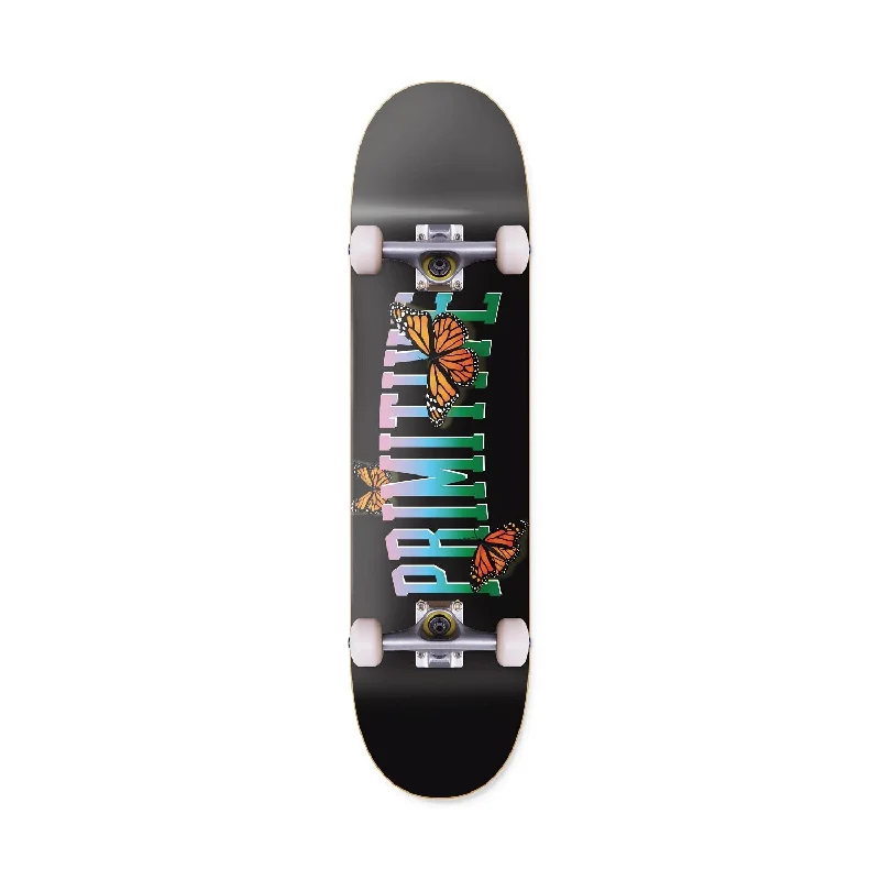 Skateboard for Beginners Training-Primitive Collegiate Butterfly Complete Skateboard - 7.3" Black