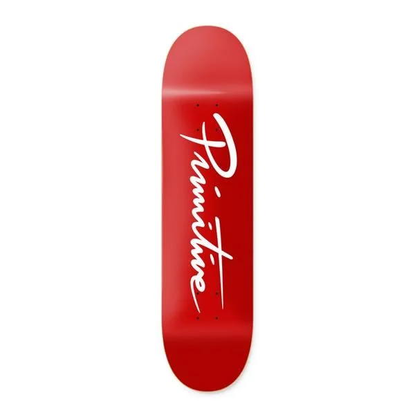 Skateboard Deck for Skateboarding Teams-Primitive Core Programme Neuvo Script Core Skateboard Deck Red - 8.125