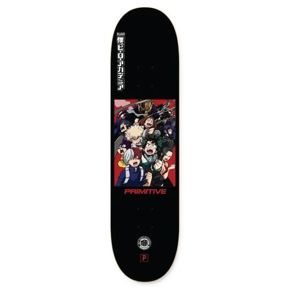 Skateboard Deck with Stiff Flex-Primitive My Hero Academia Skateboard Deck Black 8"