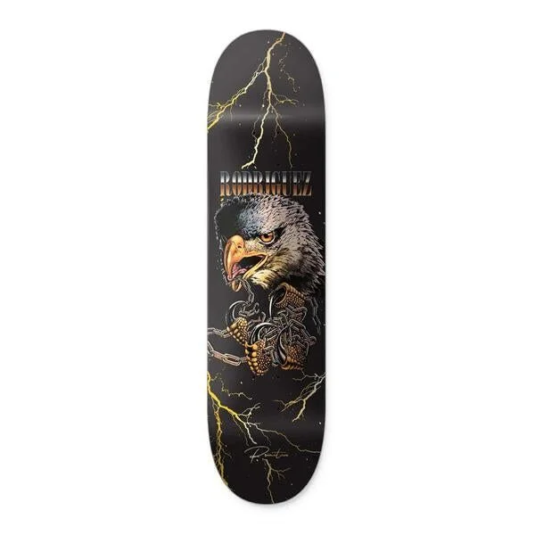 Skateboard Deck with Low Center of Gravity-Primitive Rodriguez Eagle Skateboard Deck Black 8.125''