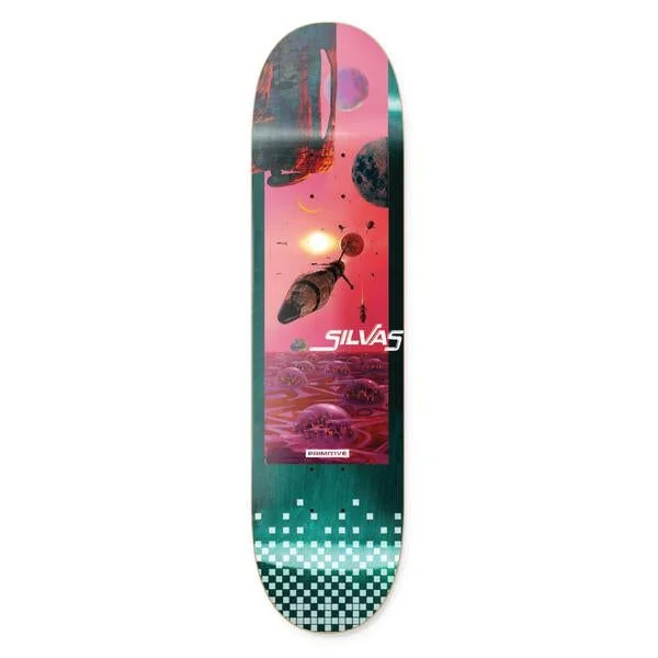 Skateboard Deck for Action Sports Lovers-Primitive Silvas New Worlds Skateboard Deck Multi 8