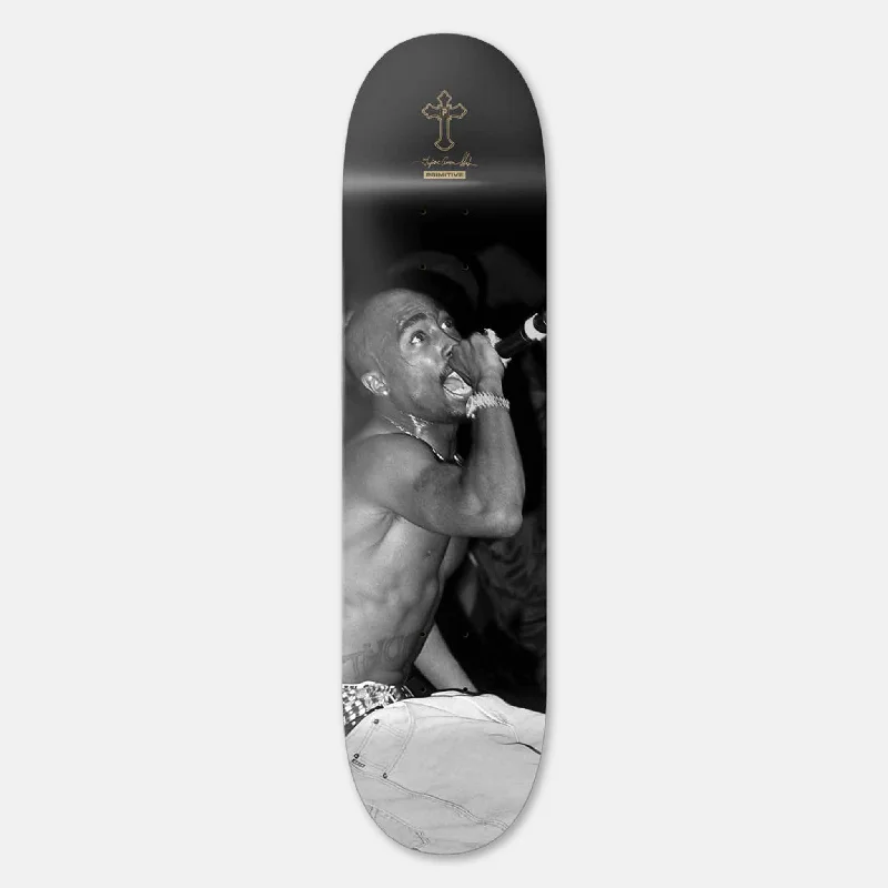 Skateboard Deck with Artistic Customization-Primitive Skateboarding - 8.125" Tupac Encore Team Skateboard Deck