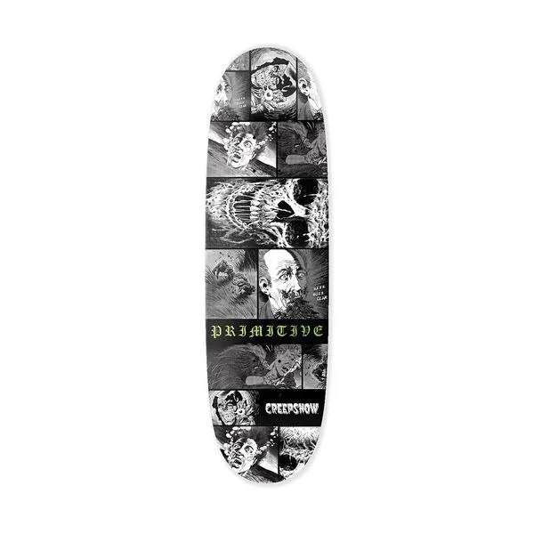 Skateboard Deck for Hardcore Skaters-Primitive Team Creep Montage Skateboard Deck Black - 9.125