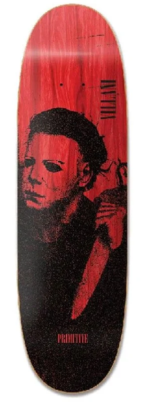 Skateboard Deck with Weatherproof Features-Primitive Villani Halloween Egg Deck Red Skateboard Deck - 9.125"