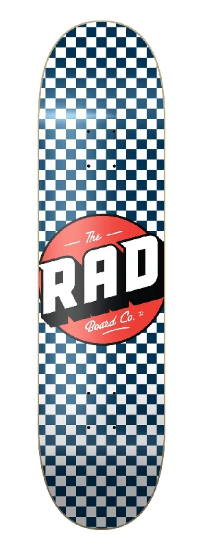 Skateboard Deck for Surf-Inspired Skating-Rad Checker Skateboard Deck Black/White 8"