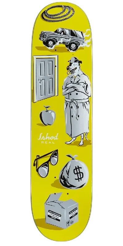 Skateboard Deck with Minimal Chipping-Real Ishod Revealing Skateboard Deck - Yellow - 8.06"