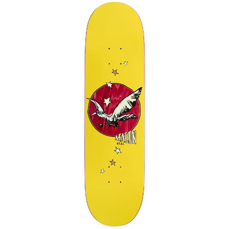 Skateboard Deck for Concrete Jungle Rides-Real Mason Gonz Art Redux Skateboard Deck - Yellow - 8.50"