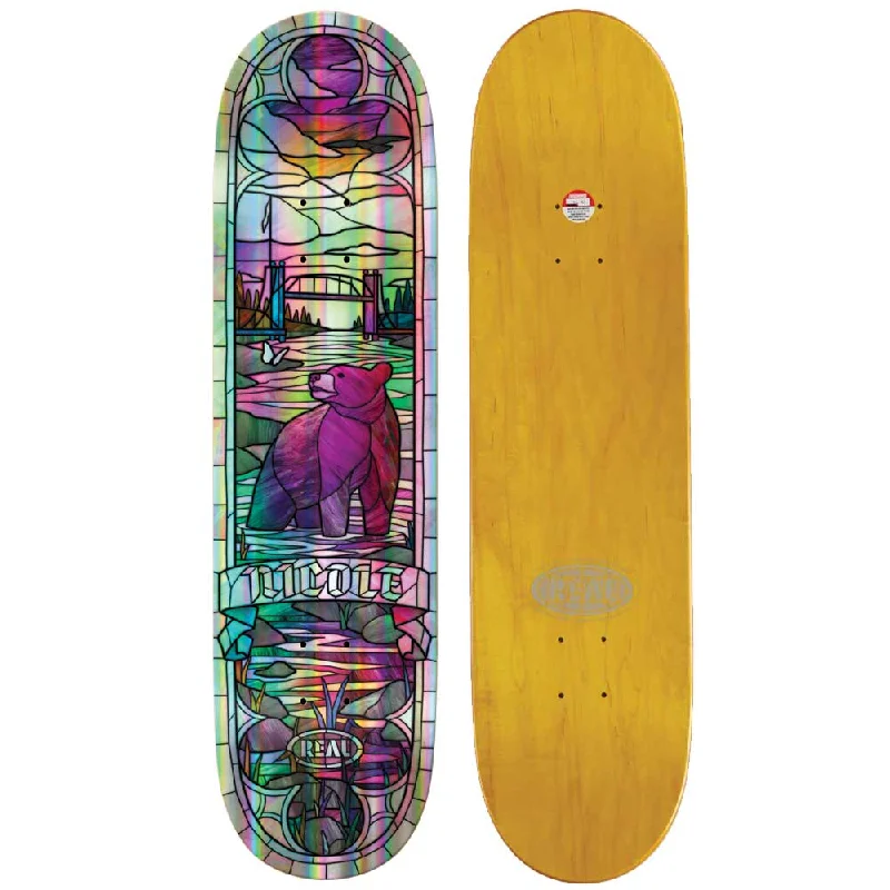 Street Skateboard Deck-Real Nicole Holographic Cathederal Skateboard Deck 8.38"