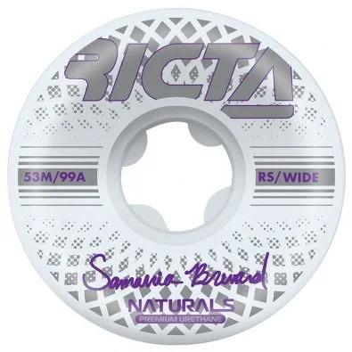 Skateboard Wheels for Vert Skating-Ricta Brevard Reflective Naturals Wide 99a Wheels (53mm)