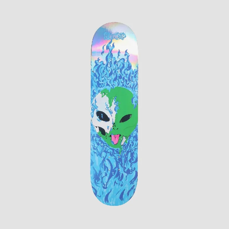 Skateboard Deck for Sponsored Riders-RIPNDIP Alien In Heck Skateboard Deck Blue - 8.25"