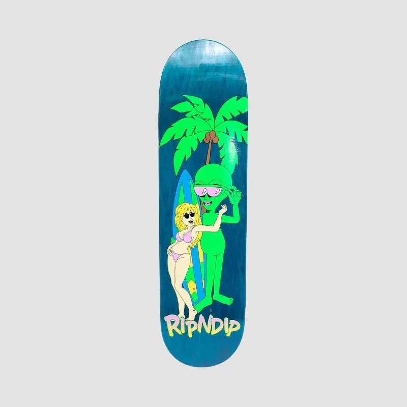 Skateboard Deck for Hardcore Skaters-RIPNDIP Beach Boys Skateboard Deck Aqua - 8.25"