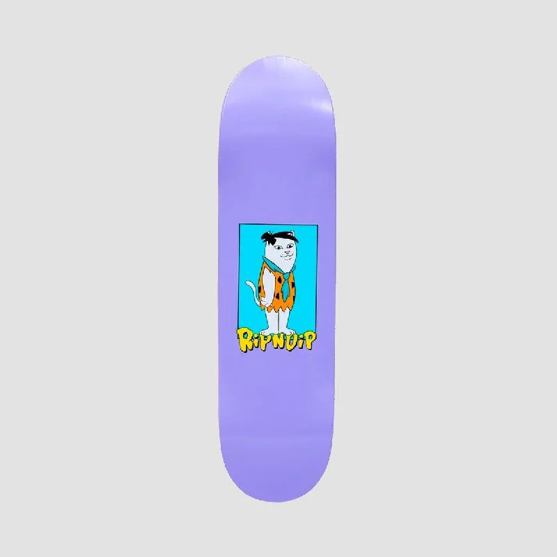 Skateboard Deck with Modern Aesthetics-Ripndip Bedrock Skateboard Deck Purple - 8.5"