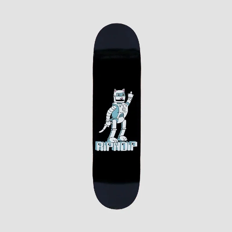 Skateboard Deck with Minimal Chipping-Ripndip Bionic Skateboard Deck Black - 8.25"