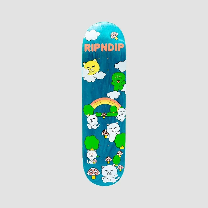 Skateboard Deck with Stiff Profile-Ripndip Buddy System Skateboard Deck Blue - 8.25"