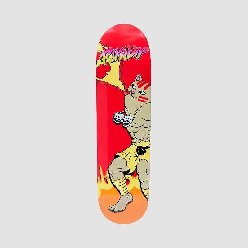 Skateboard Deck with Personalized Custom Art-Ripndip Combo Skateboard Deck Red - 8.5"