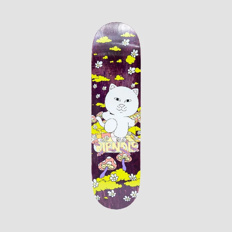 Skateboard Deck with Extra Pop-RIPNDIP Day Tripper Skateboard Deck Purple - 8"