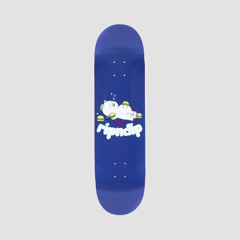 Skateboard Deck with High-Quality Veneers-Ripndip Fat Hungry Baby Skateboard Deck Purple - 8.25"