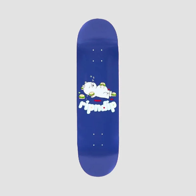 Skateboard Deck with Shock Absorption-Ripndip Fat Hungry Baby Skateboard Deck Purple - 8.5"