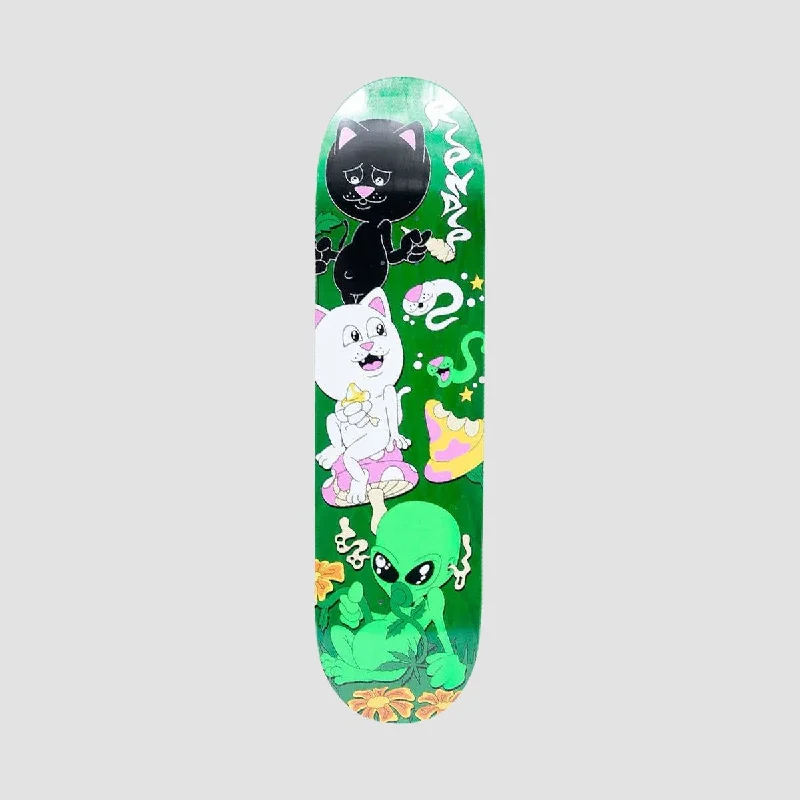 Skateboard Deck with Custom Engraving-RIPNDIP Friday Jr Skateboard Deck Green - 8"