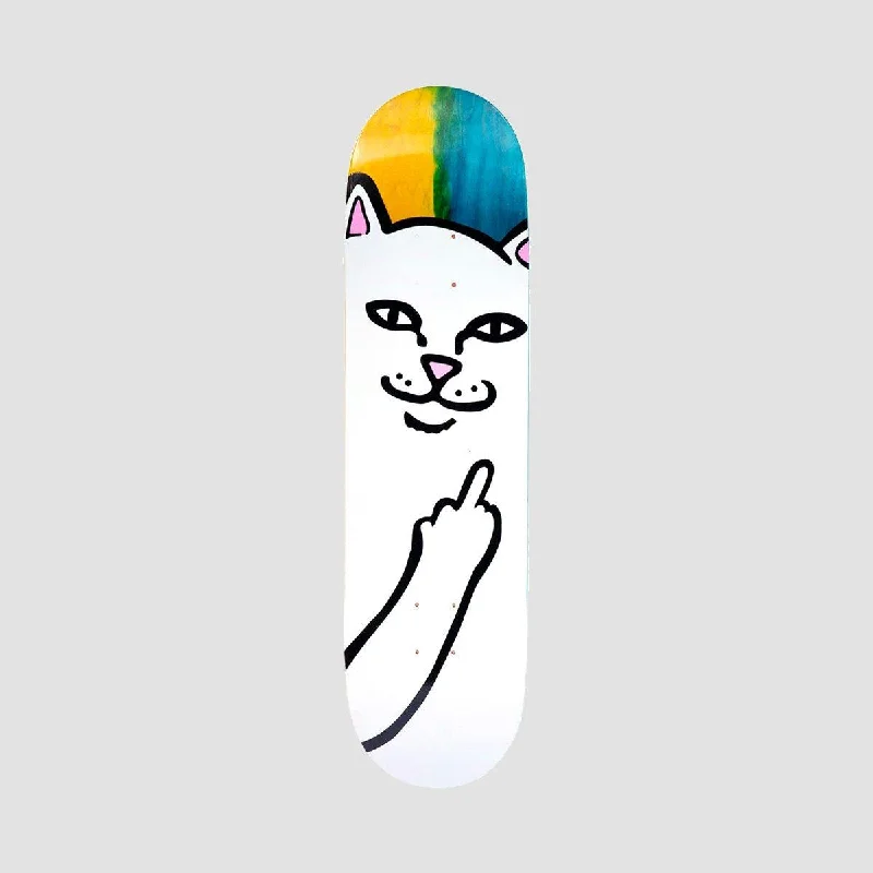 Skateboard Deck with Glossy Finish-Ripndip Lord Nermal Skateboard Deck Blue/Yellow - 8"