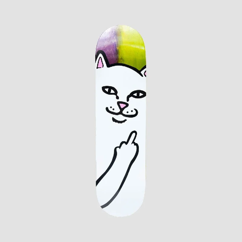 Skateboard Deck with Unique Artwork-Ripndip Lord Nermal Skateboard Deck Lime/Purple - 8.25"