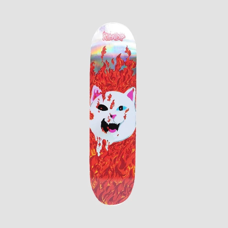 Skateboard Deck for Technical Skating-Ripndip Nerm In Heck Skateboard Deck Red - 8.25"