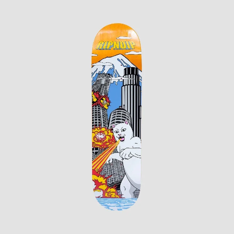 Skateboard Deck for Trick Practice-Ripndip Nermzilla Skateboard Deck Orange - 8.5"