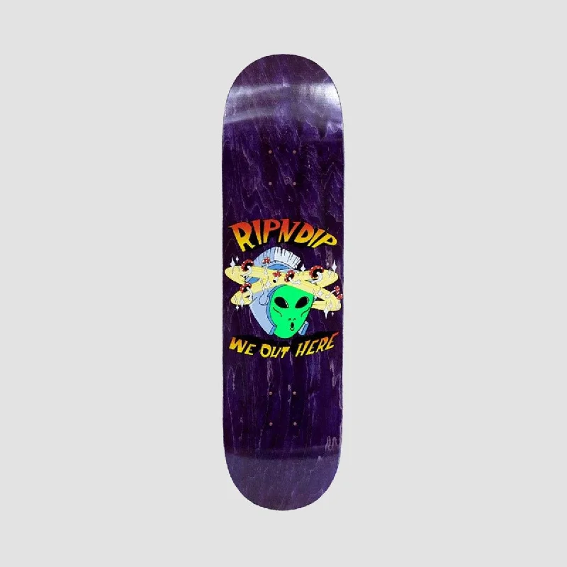 Skateboard Deck with Concave Shape-RIPNDIP Out of this World Skateboard Deck Purple - 8.25"