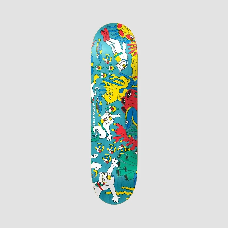 Skateboard Deck with Heavy-Duty Material-RIPNDIP Under the Sea Skateboard Deck Blue - 8.25"