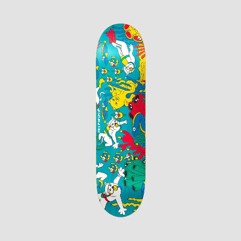 Skateboard Deck for Smooth Rides-RIPNDIP Under the Sea Skateboard Deck Blue - 8"