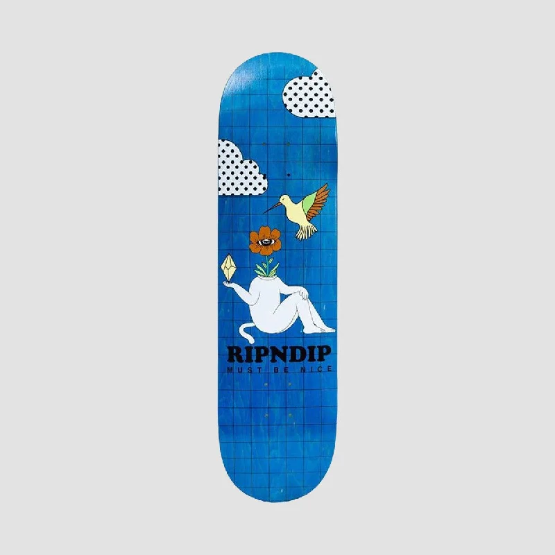 Skateboard Deck with Fiberglass-RIPNDIP Window Daze Skateboard Deck Aqua - 8.5"