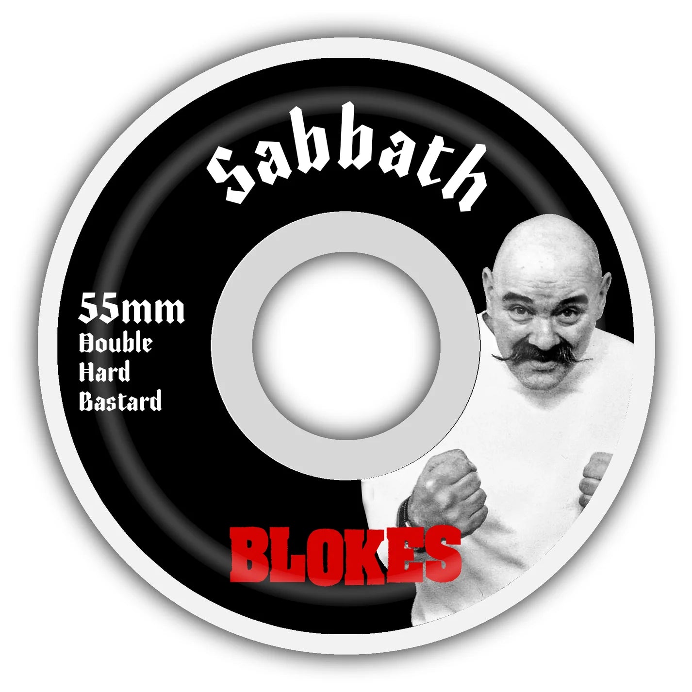 Skateboard Wheels with Smooth Surface-Sabbath x Blokes DHB Formula Conical Skateboard Wheels 55mm 101a Duro