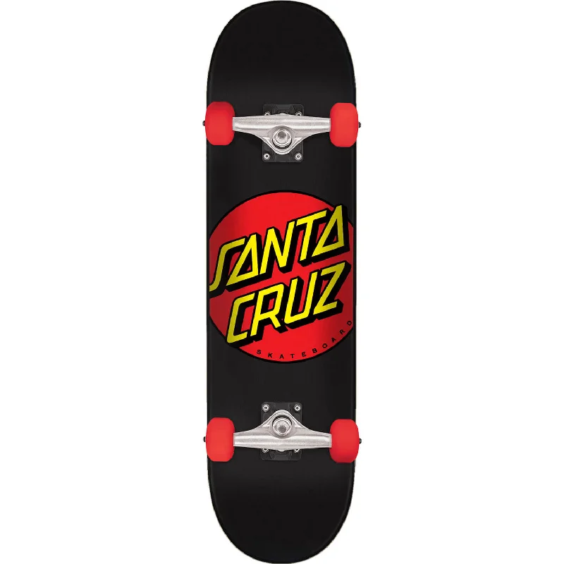 Skateboard with Custom Logo-Santa Cruz Classic Dot Full Complete Skateboard - 8.0" Black/Red