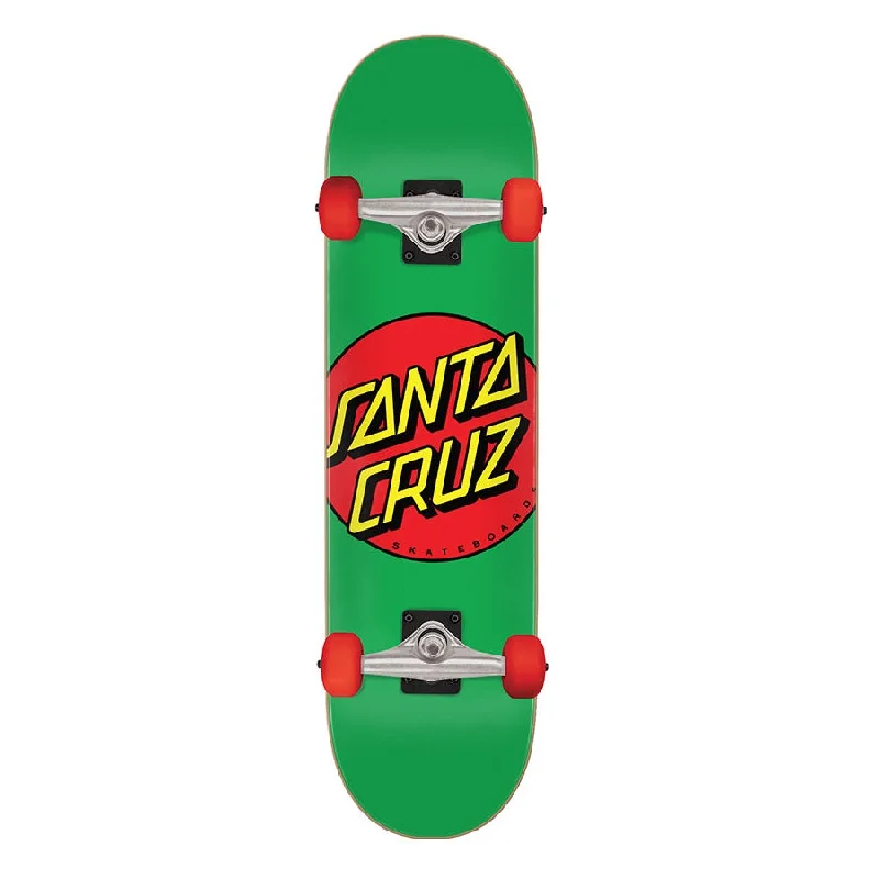 Skateboard with Smooth Bearings-Santa Cruz Classic Dot Mid Complete Skateboard - 7.80"