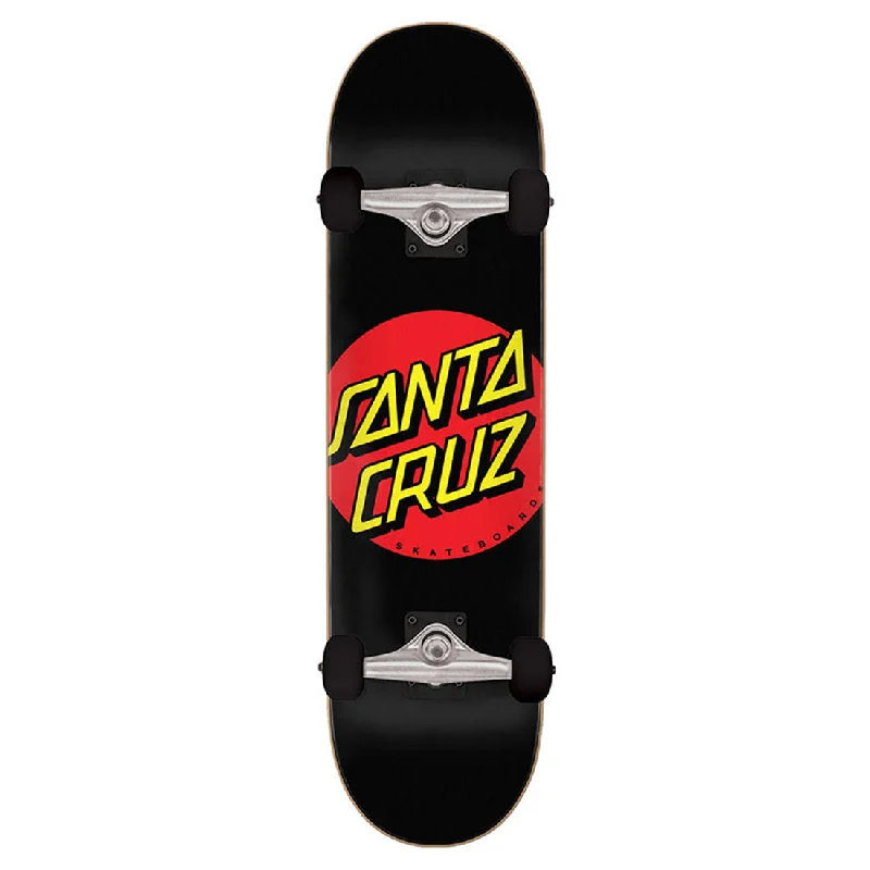 Skateboard with Bamboo Deck-Santa Cruz Classic Dot Full Complete 8.0" Black